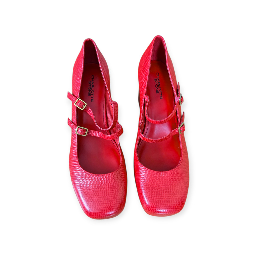 Charlotte Stone Red Vamp Bizzy Pump Heels Size 13‎ - Picture 3 of 9